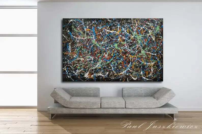 

Картина маслом в абстрактном стиле «градиент III», абстрактная живопись, современное искусство, большая картина