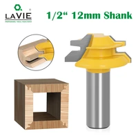 lavie 1pc 12mm 12 shank 45 degree lock miter router bit 12 stock medium lock miter milling bit wood carving tenon knife 03042