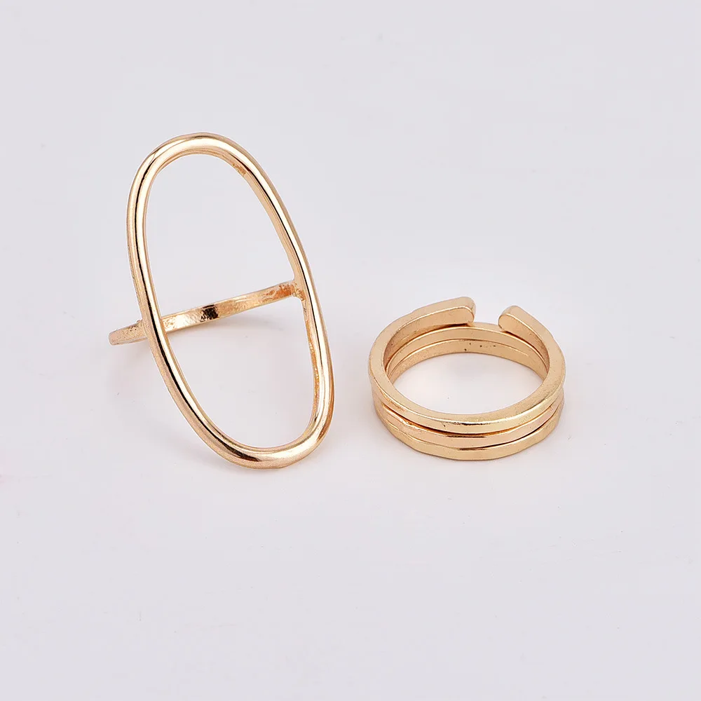 

New Set of Golden Ring Mode Ring Ring Ring Ring Ring Ring Mode From Vintage Geometry Ring Sets Rings For Women Under Attack