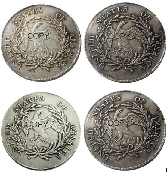 Соединенные Штаты Америки набор(1795-1798) 4 шт Liberty Латунь Посеребренная копия монет