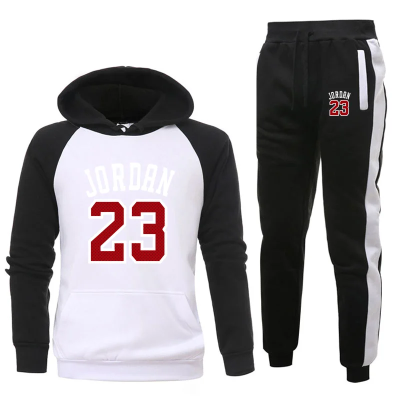 Новинка мужская толстовка с капюшоном комплект Jordan 23 спортивный костюм +