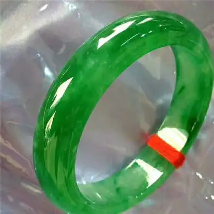 Ювелирные изделия zheru натуральный бирманский Изумрудный зеленый браслет 54 мм-64