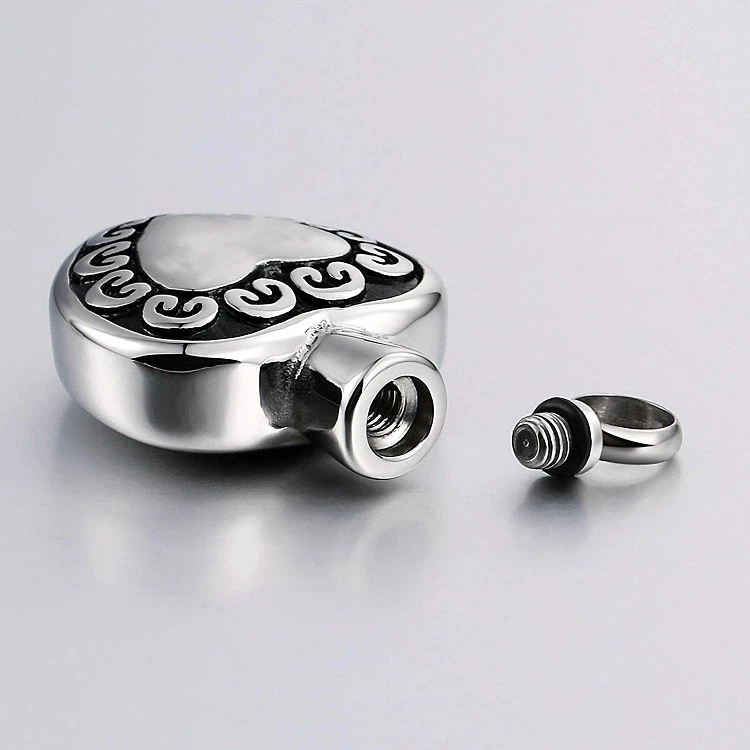 Сердечко кремация ювелирные изделия Бесплатная гравировка из нержавеющий стали