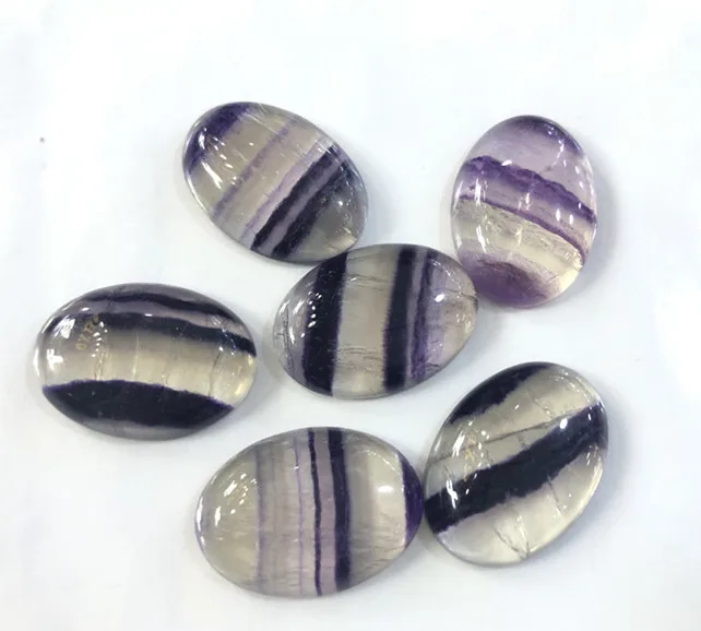 

Sale18 x 25 мм Фиолетовый флюорит, 10 шт./партия, плоское дно, овальная фотоподвеска для ювелирных изделий, аксессуары для изготовления украшений