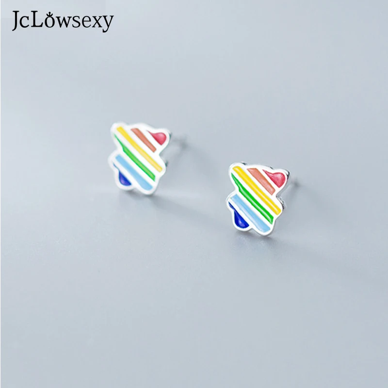 Женские серьги-гвоздики в Корейском стиле Jclowsexy простые маленькие пластиковые