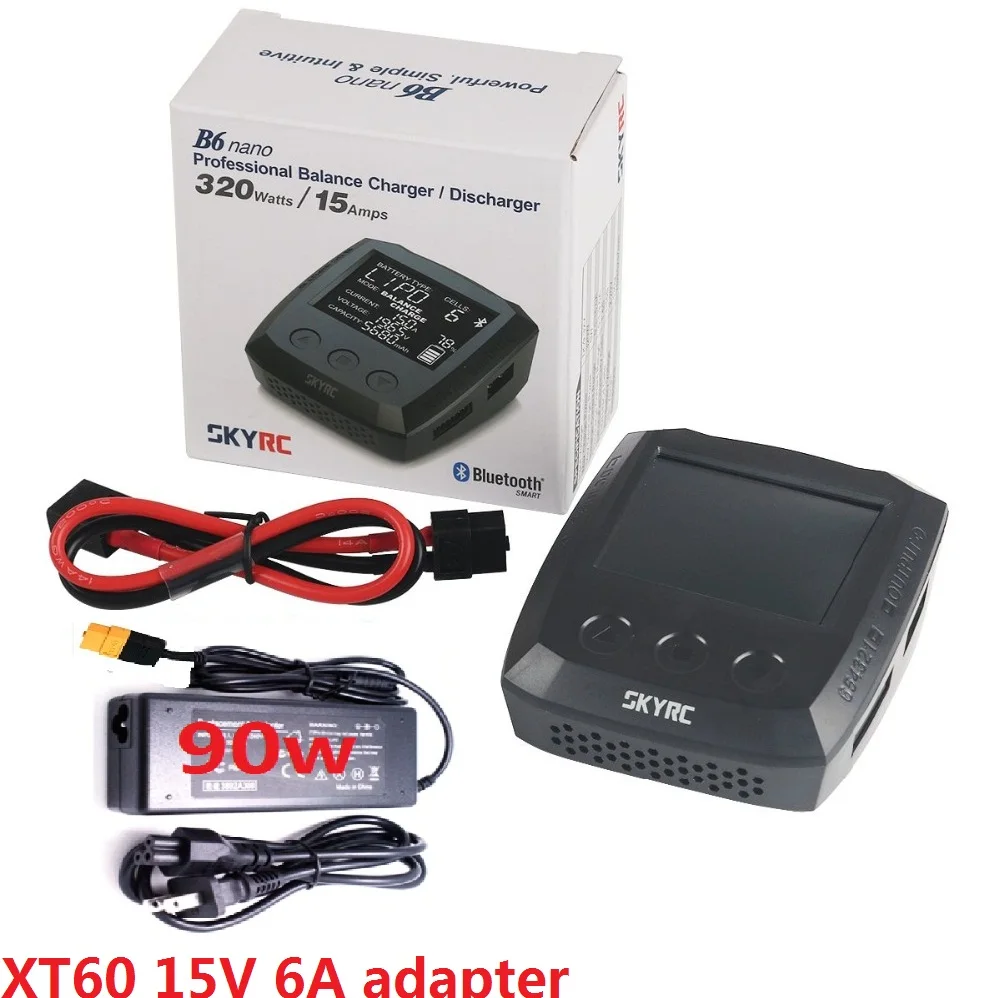 SKYRC B6 Nano DC зарядное устройство 320 Вт 15A Bluetooth микро Смарт с адаптером xt60 для Li-Po Li-Hv