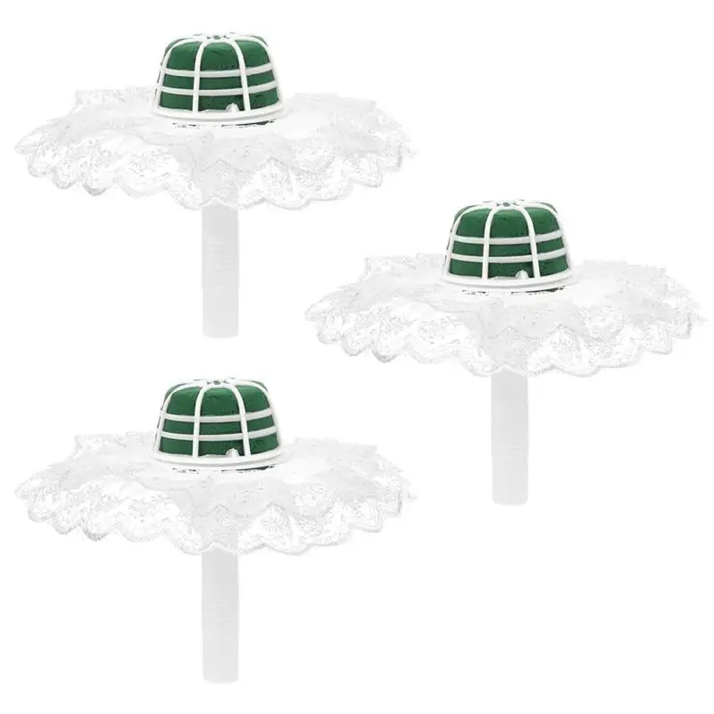 

3 sets of Flower Bouquet Holder Bridal Bouquet Handle Flower DIY Accessories