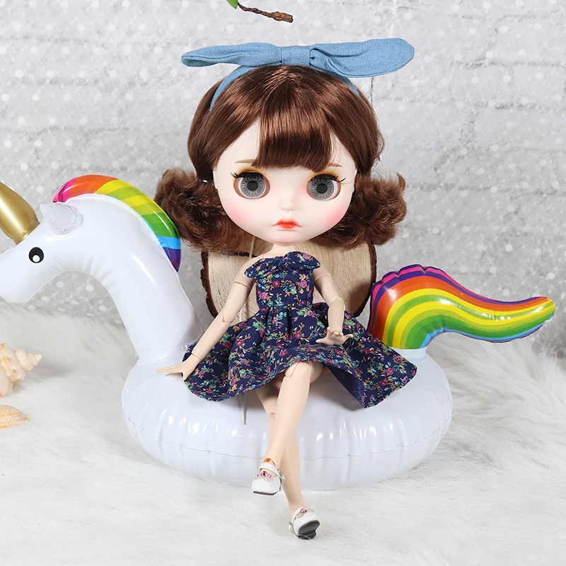 Fortune Days Blyth ICY DBS 1/6 кукольный Топ Цветочная юбка с повязкой на голову | Игрушки и