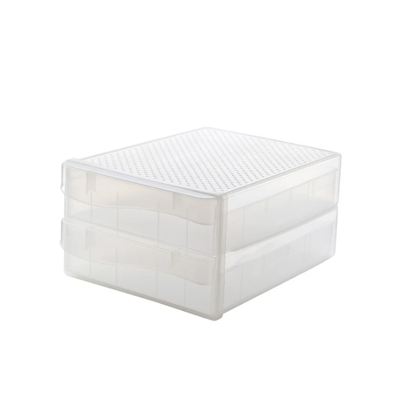 

60 Grids Storage Box Double-layer Drawer Type New Fashion Transparent Egg Container for Refrigerator Kitchen