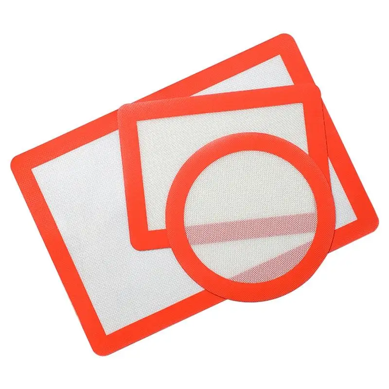 

justdolife 3pcs Reusable Silicone Baking Mat For Rolling Dough Pad Large Non-Stick Oven Patisserie Baking Tools Accessories