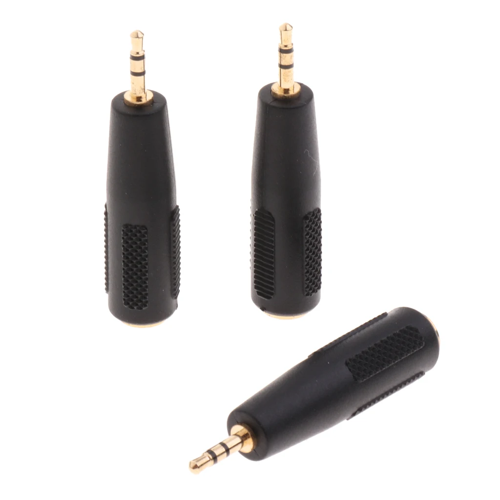 

Headphone Audio 3.5mm Female To 2.5mm Male Gold Stereo MIC Adapter Converter