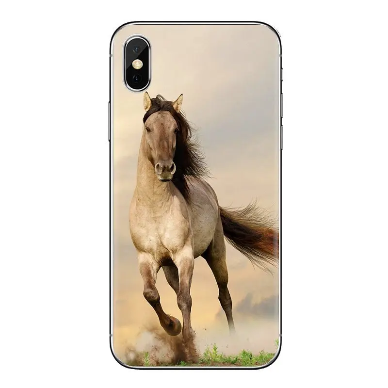 Плакат "Дикие лошади бегут на закате" для iPhone XS Max XR X 4 4S 5 5S 5C SE 6 6S 7 8 Plus Samsung Galaxy J1 J3 J5 J7 A3 A5.