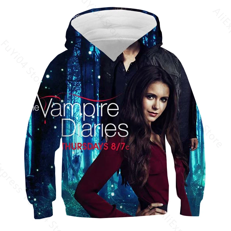 

The Vampire Diaries Kids Boy Girl 3D Print Hoodies Chlid Hoodie Cute Boys Girls Sweatshirts Spring Autumn Long Sleeve Clothes