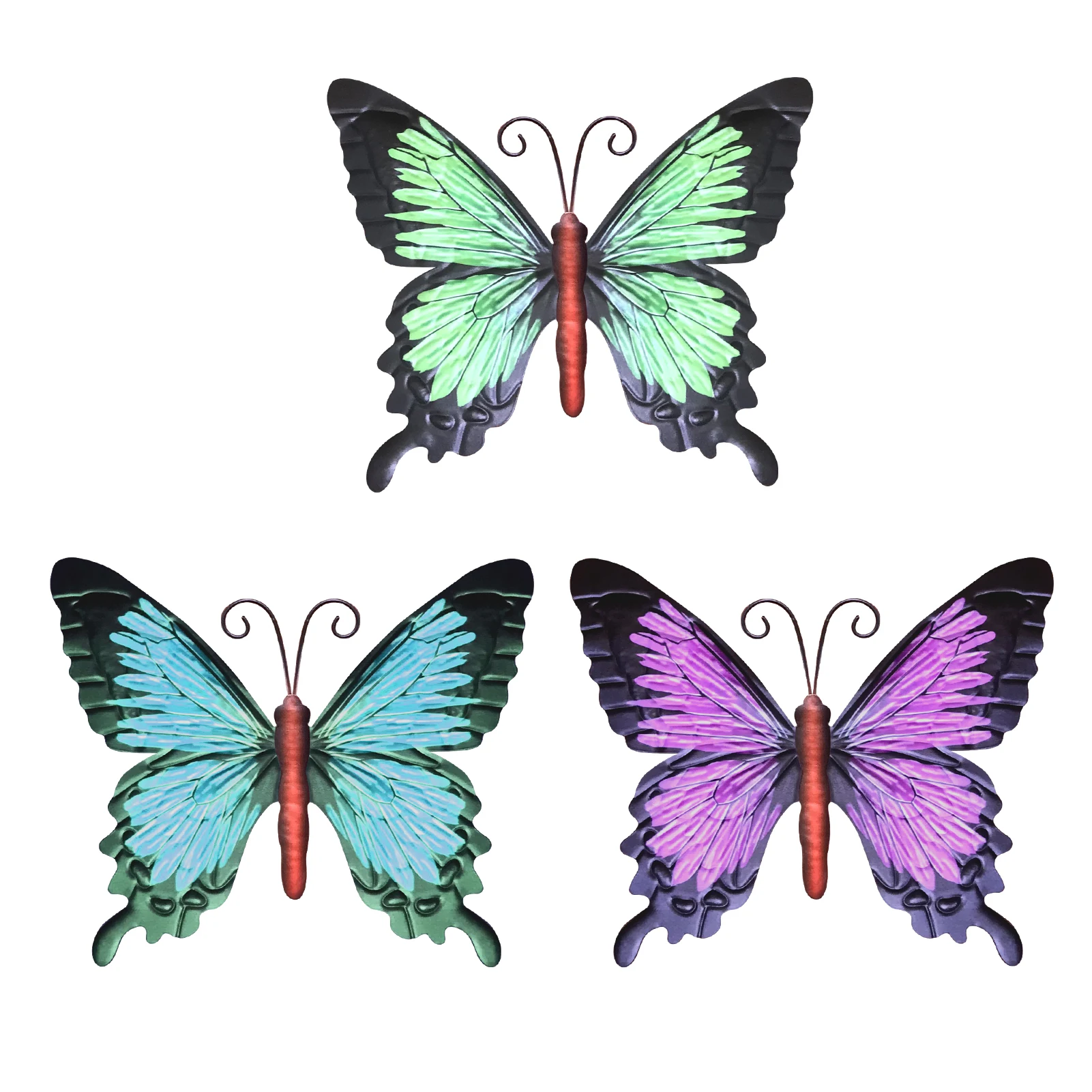 

Различные металлические подвесные украшения в виде бабочек, металлическая 3D бабочка, настенный художественный подвесной Декор для дома, па...