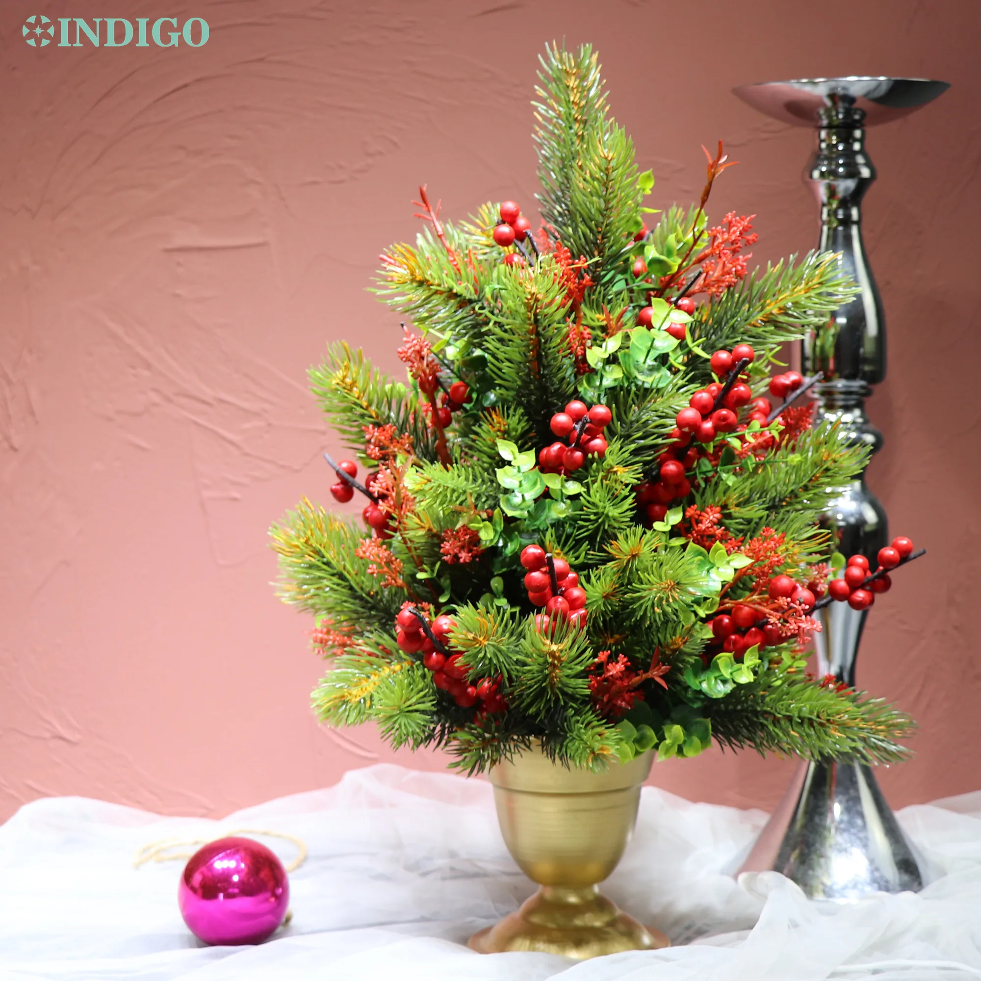 

Индиго-Рождественская елка украшение стола цветок бонсай искусственный цветок свадьба цветок вечерние события цветок