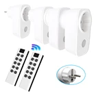 Умный мини-выключатель MSLE с европейской вилкой, выходное гнездо, беспроводной пульт дистанционного управления 433 МГц, Беспроводной Выключатель Света, совместимый с Broadlink RM4 Pro