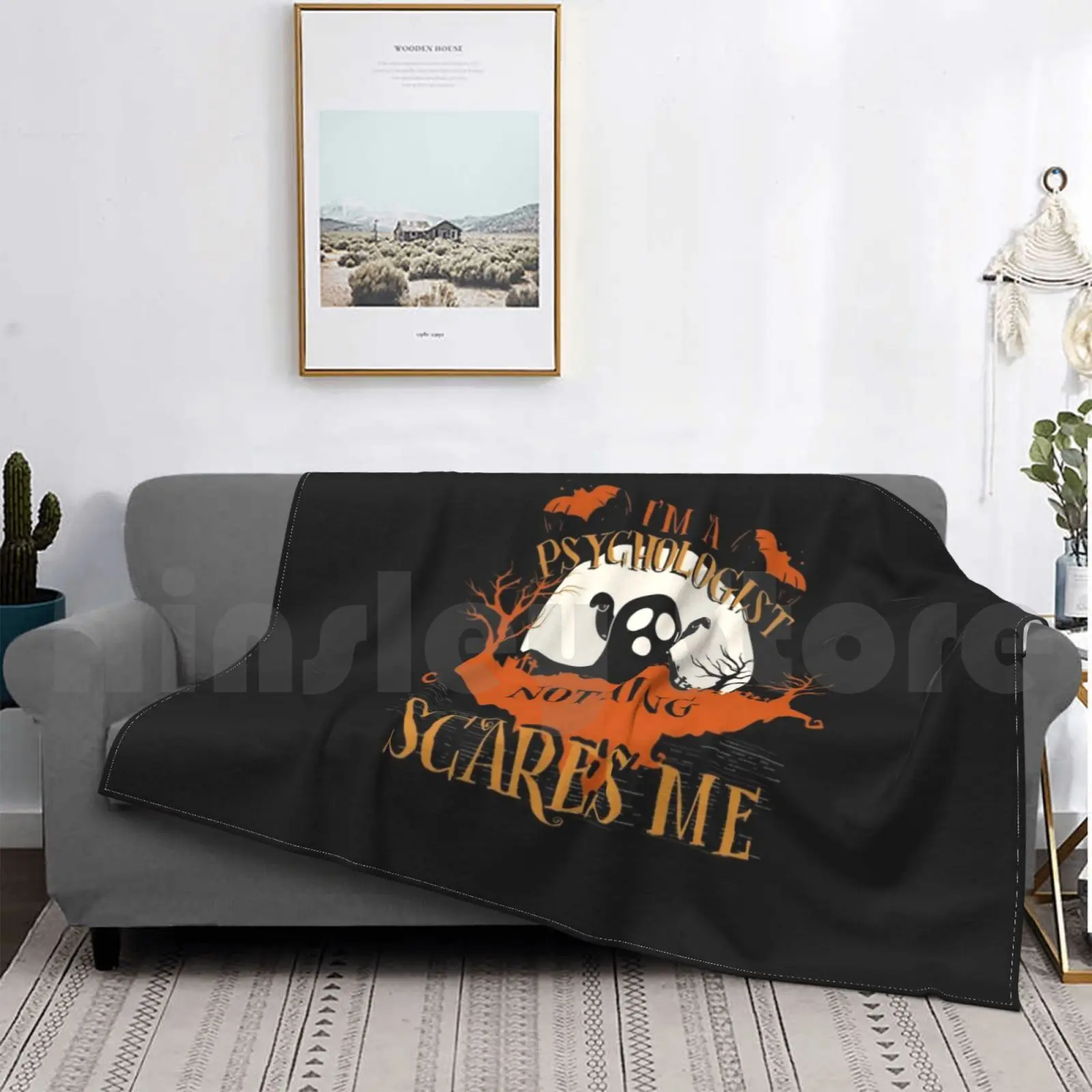 

Я психолог, ничего не боится меня, забавное одеяло на Хэллоуин, модный Индивидуальный психолог, Хэллоуин, я