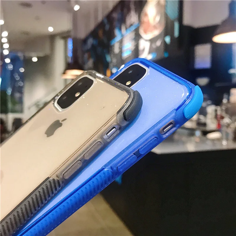 N1986N чехол для телефона для iPhone 11 11 Pro Max X XR XS Max 6 6s 7 8 Plus роскошный блестящий яркий противоударный прозрачный мягкий ТПУ