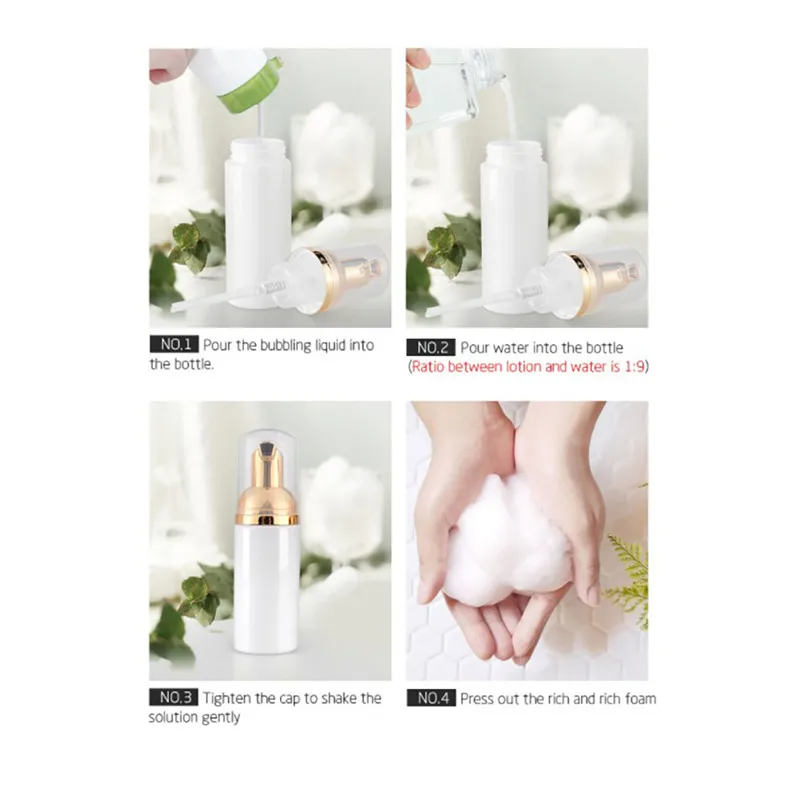 30 мл Пластик пены диспенсер бутылка насоса на открытом воздухе Удобная бутылки