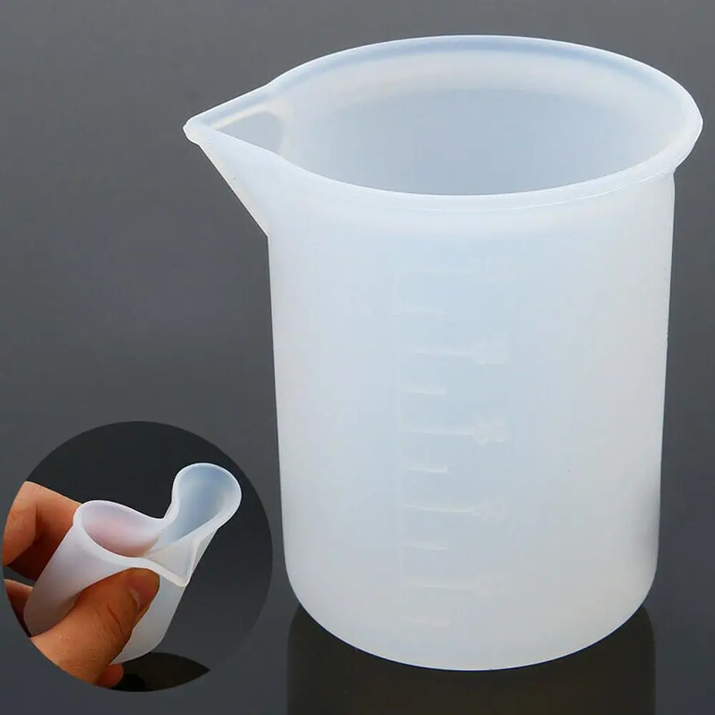 Одноразовый силиконовый мерный стаканчик Diy ручной работы инструмент со шкалой 100 мл пластиковый стаканчик