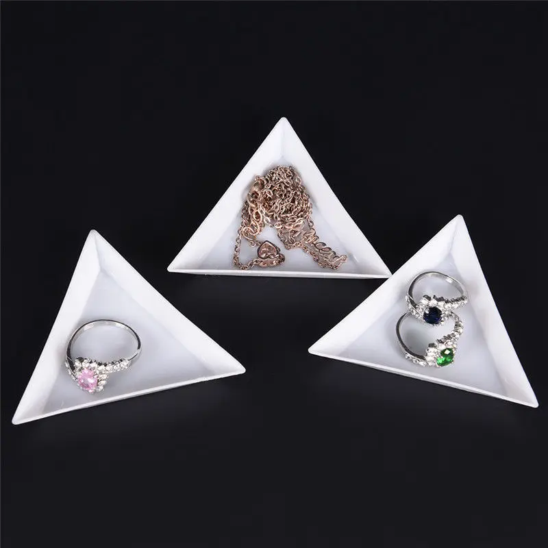 10 шт./лот тарелка для ювелирных изделий органайзер бисера Белые контейнеры