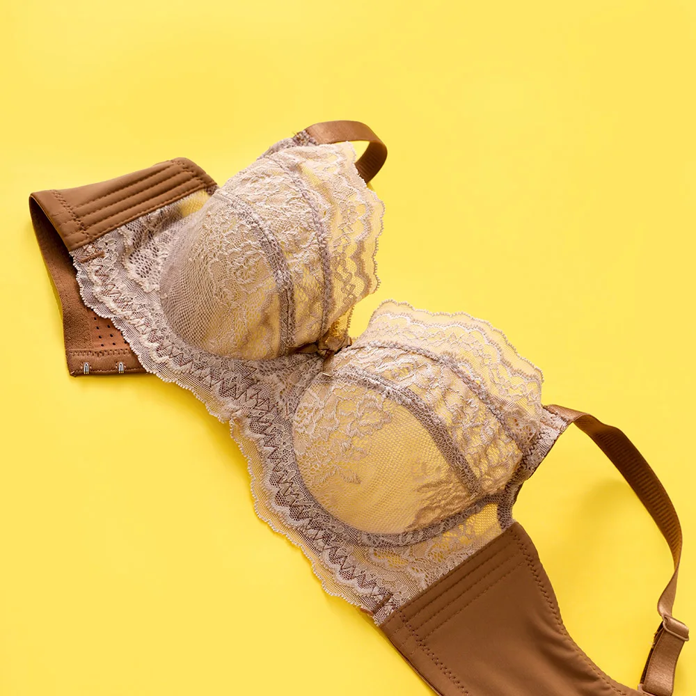 Womens Lace Bras Bratte Perspective Floral Sexy Lingerie Underwire Brassiere BH Tops Underwear Plus Size 32-38 B C D DD Cup