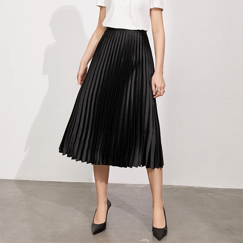 

Осенне-зимняя офисная одежда, готическая Черная длинная юбка, винтажная английская Элегантная стильная базовая юбка с эластичным поясом
