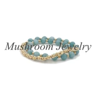 gold meatal bracelet handmade jewelry women mala beaded bracelets