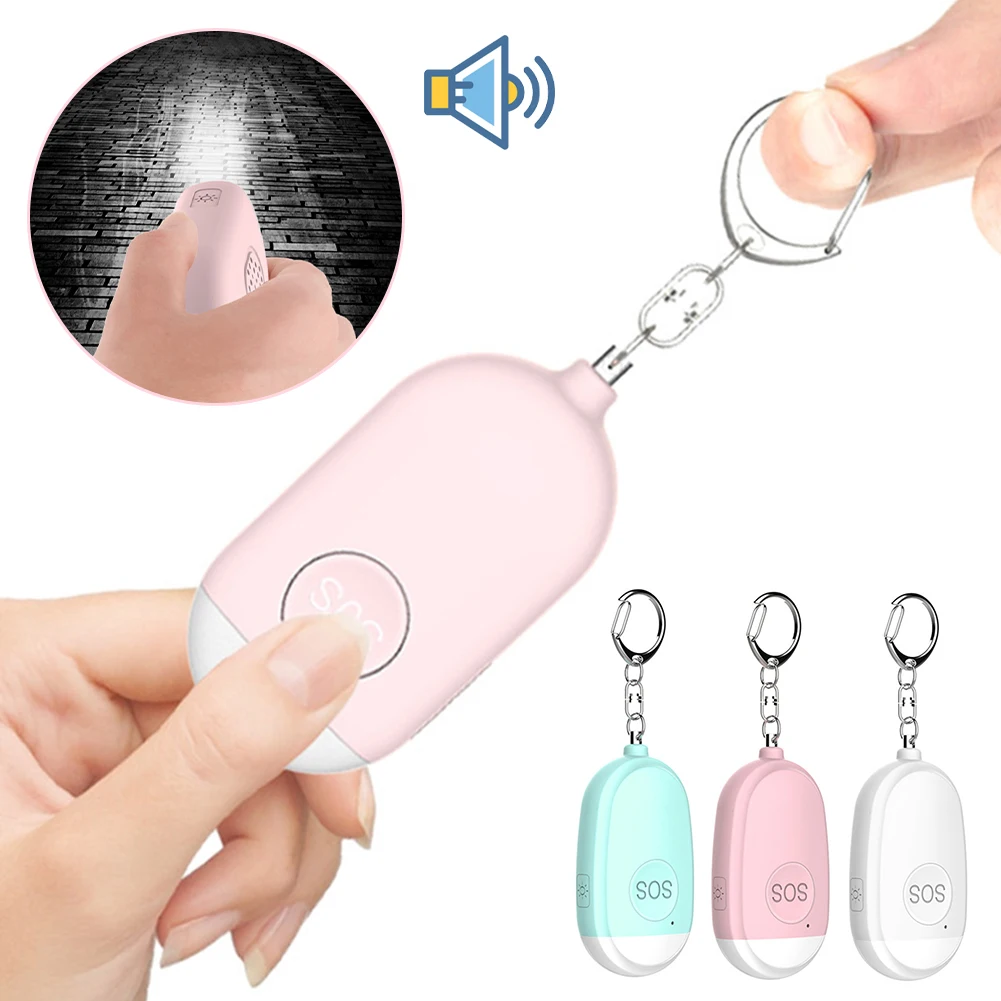 

Personal Alarm 130 dB Loud Self Defense Alarm Keychain with Flashlight USB Rechargeable Emergency Siren for Women Kids Elderly
