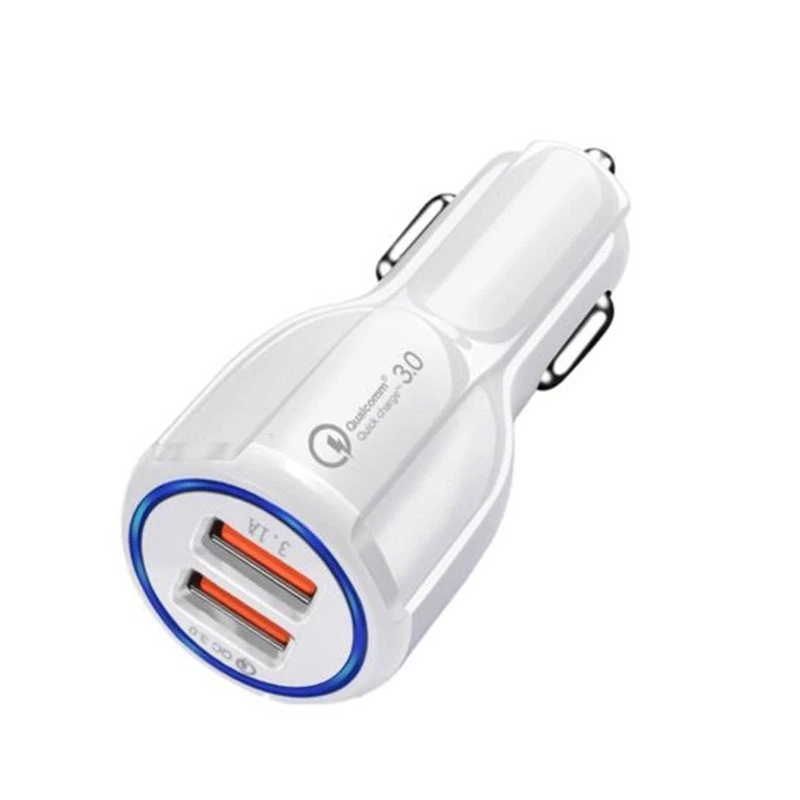 

5V Car Chargers 2 Ports Fast Charging For Samsung Huawei iphone 11 8 Plus Universal Aluminum Dual USB Car-charger Adapter