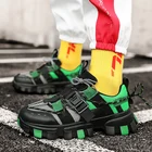 Мужские кроссовки в стиле Харадзюку, повседневная обувь на толстой подошве, с пряжкой, в стиле хип-хоп, для студентов, подходит для ходьбы и тенниса, на осень