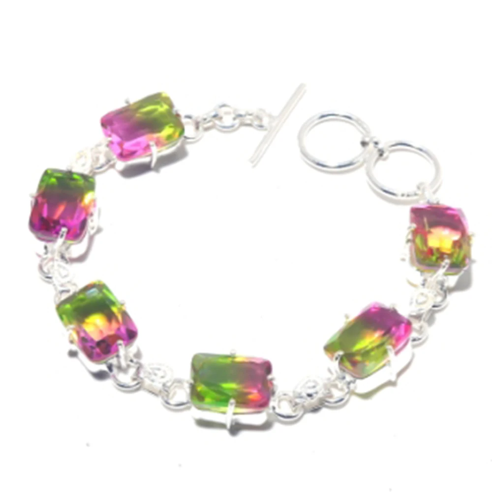 

bi-Color Bracelet Silver Overlay over Copper, 20.7 CM , B4079