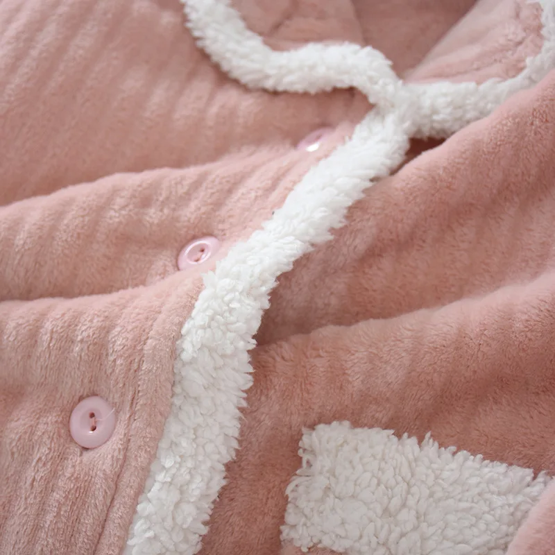 Модная пижама зимняя теплая флисовая женская фланелевая утепленная одежда для