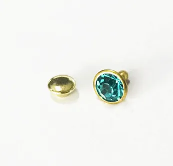 1blue 100 шт./компл. многоцветные Стразы Кристальные заклепки DIY сумка для одежды кожа ремесла украшение швейная стеклянная дрель Пришивание пуговицы - Цвет: 1blue