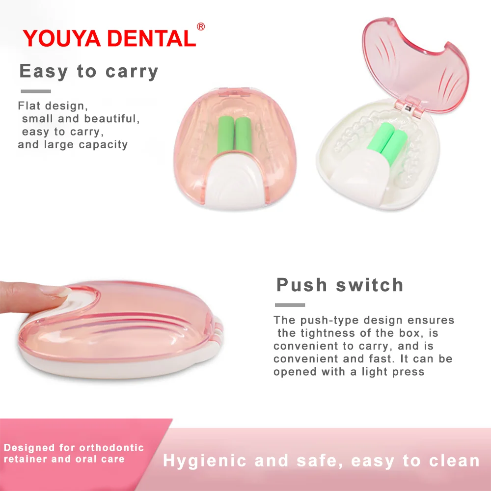 Прозрачная коробка для ортодонтических зубных протезов держатель ложных