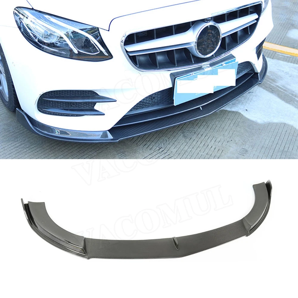 Для E Class углеродного волокна передний бампер спойлер для Mercedes Benz W213 спортивные E200