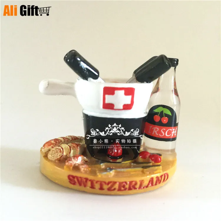 Швейцарский Fondue Швейцария туристический сувенир для путешествий 3D декоративный