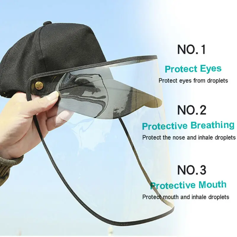 Anti-Virus Safety Hat Anti Fog Dust Splash-proof Work Face Protection Cap Kids Adults Adjustable Baseball |
