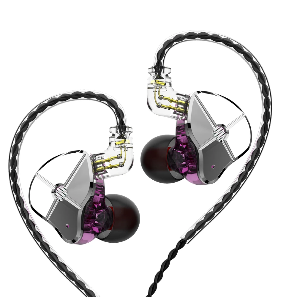 Гибридные Hi Fi наушники вкладыши TRN ST1 1BA + 1DD IEM с магниевым акриловым корпусом