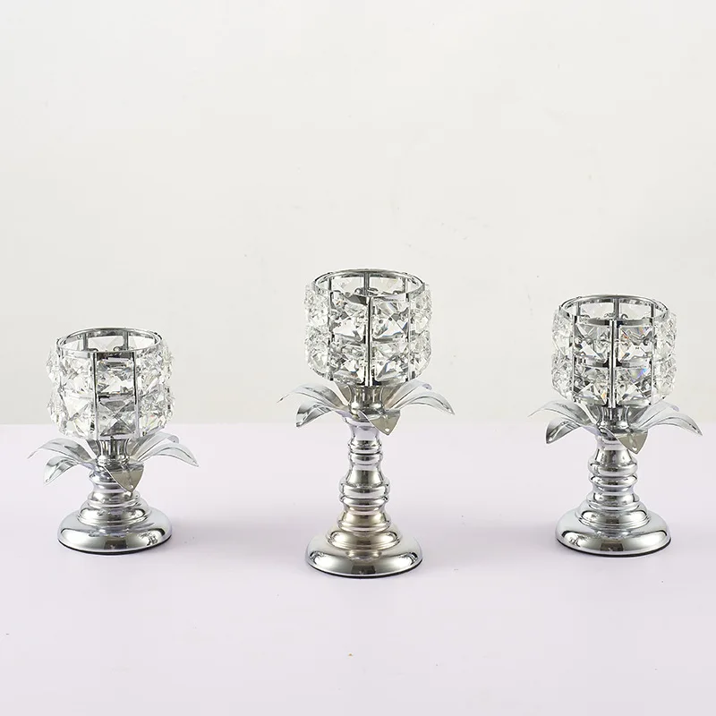 1 шт. винтажный подсвечник с отверстиями Романтический Хрустальный для свадебной