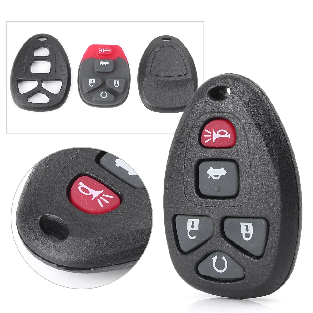 

For Cadillac DTS / Buick LaCrosse Lucerne Car 5 Button Remote Key Case Shell For Chevrolet Cobalt HHR Malibu Monte Carlo