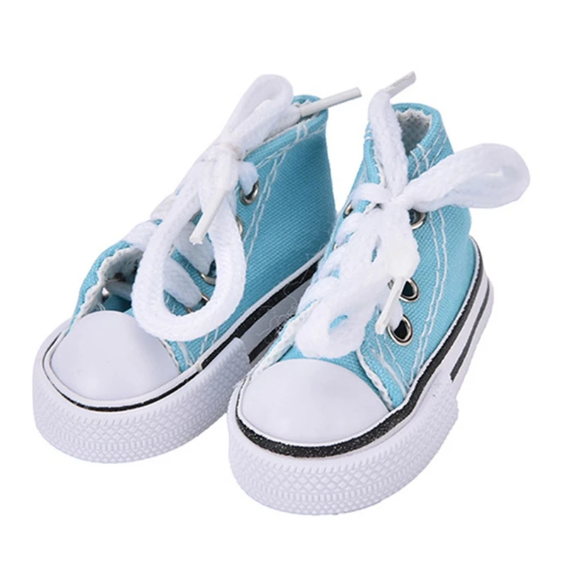 

7.5CM Mini Doll Girl Shoes Simple Canvas Shoes For 18inch Doll Toy For Sharon Doll Boots Dolls Accessories