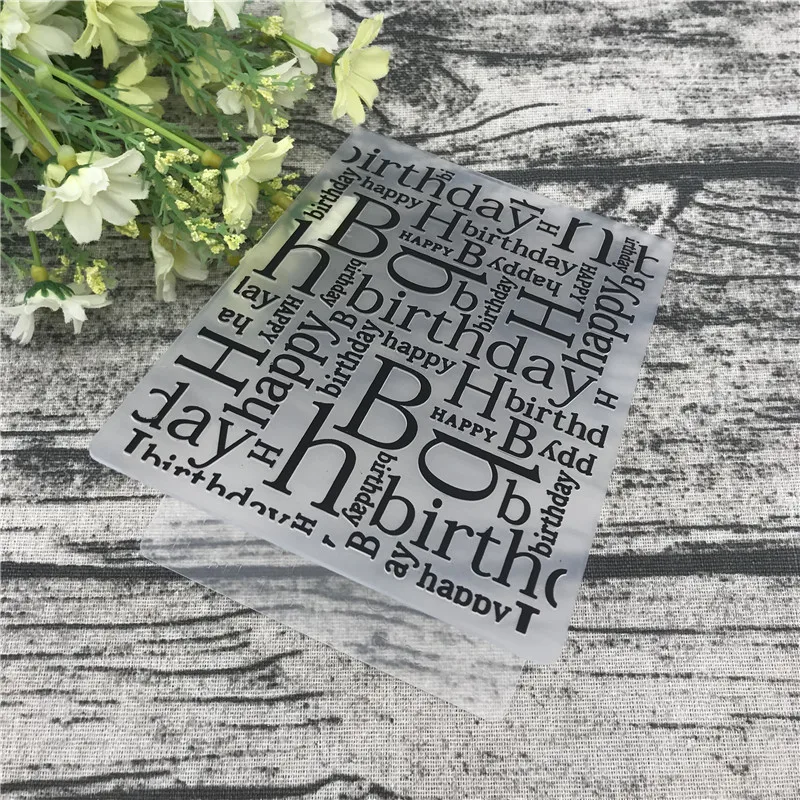 Пластиковая папка для тиснения на день рождения скрапбукинга альбом сделай сам