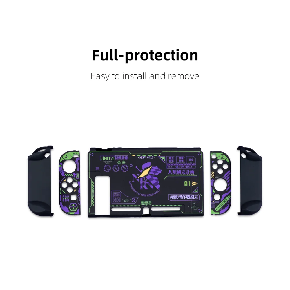 Фиолетовый чехол MONCON из ЭВА для Nintendo Switch с дополнительным защитным закаленным