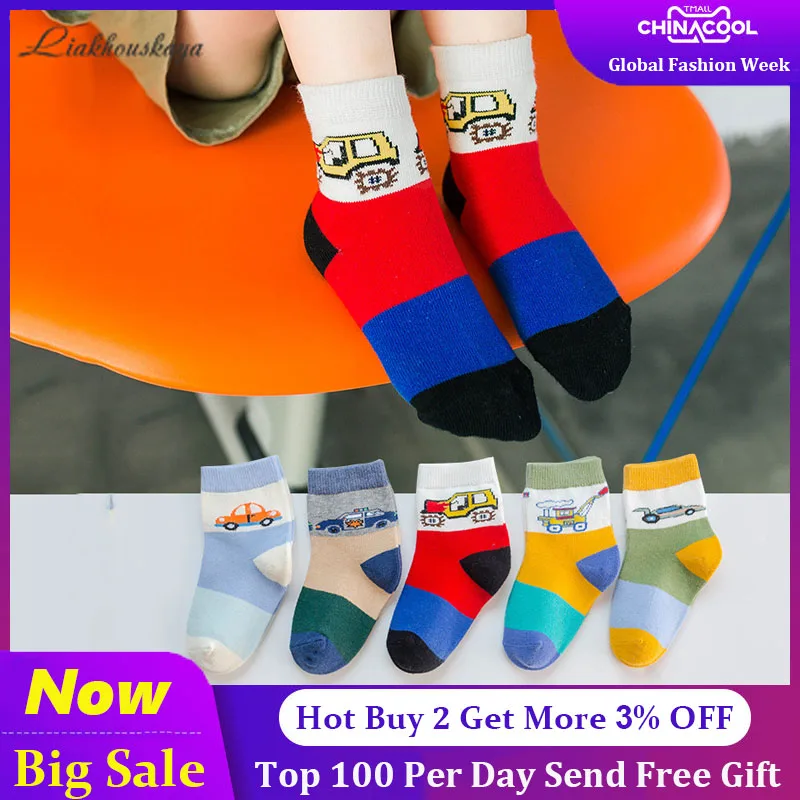 5 пар теплые хлопковые носки в полоску|Носки| |