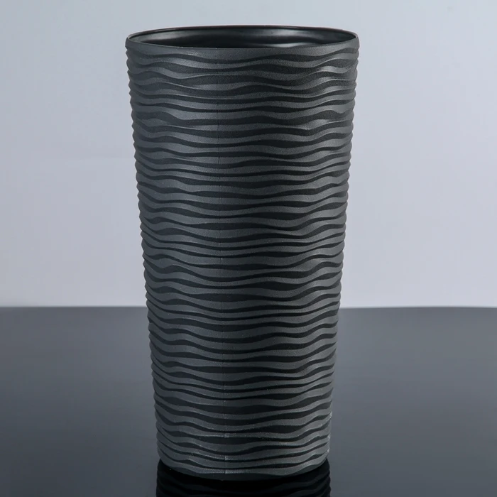 Кашпо со вставкой Фьюжн 4 л (2 л) цвет гранит | Дом и сад