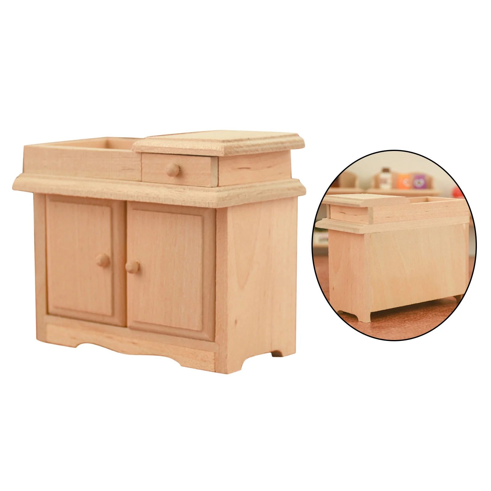 

Деревянный кукольный домик 1:12, миниатюрная раковина, модель микро-типа, украшение для ванной комнаты