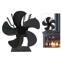 heat powered 5 blade stove fan silent operational fan fireplace wood log burner effective heat circulation eco friendly