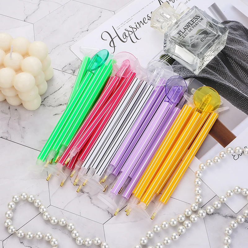 Алмазная 5D ручка пластиковый наконечник для вышивки крестиком карамельных