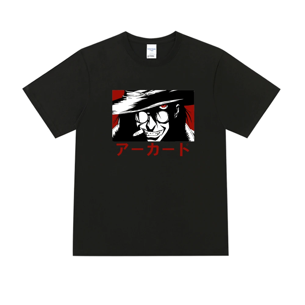 

Anime Hellsing Alucard Eyes Print T-shirts Men Women Japanese Streetwear Short Sleeves Tee Shirt Oversized Comfortable T Shirt